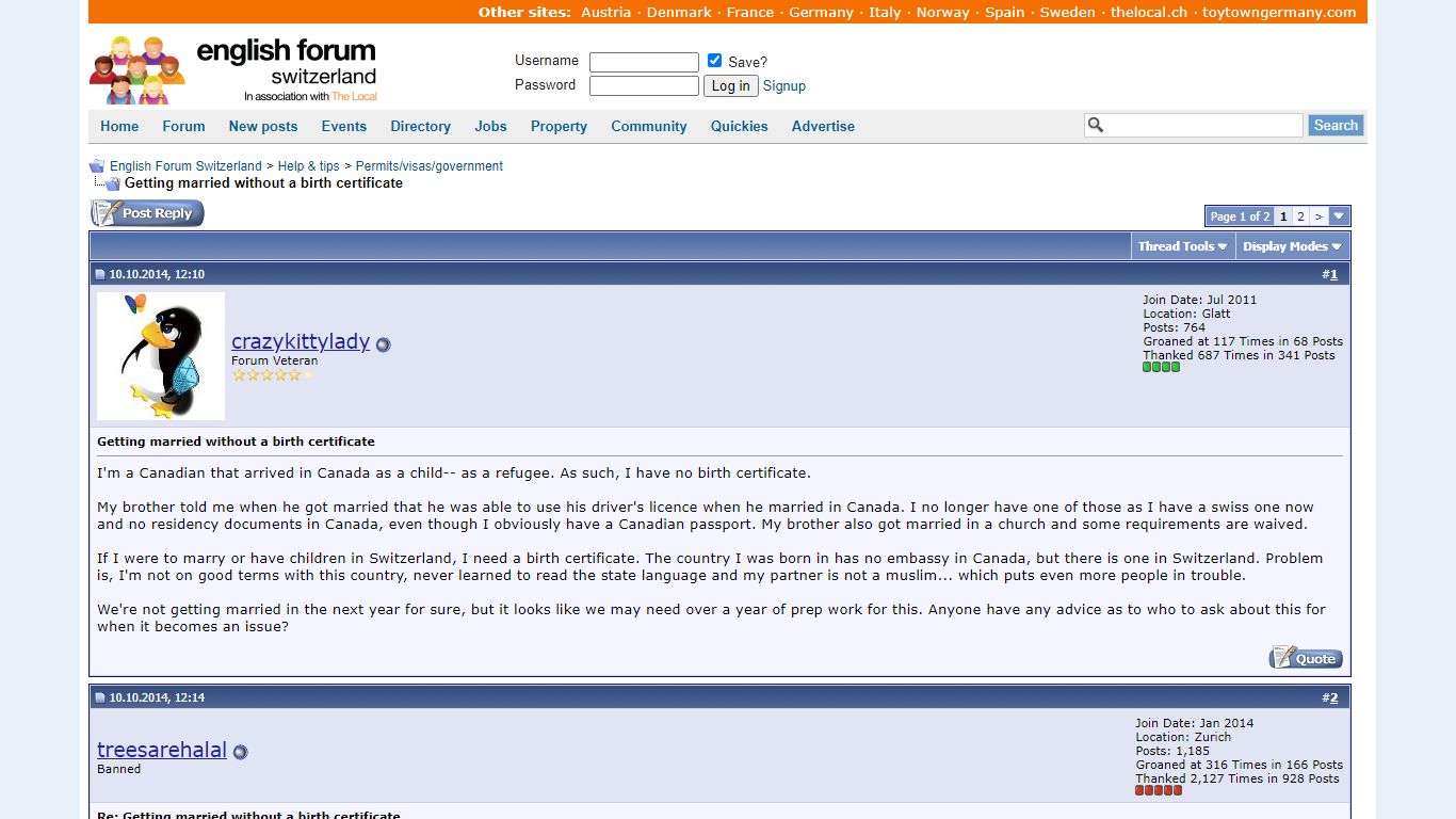 Getting married without a birth certificate - English Forum Switzerland